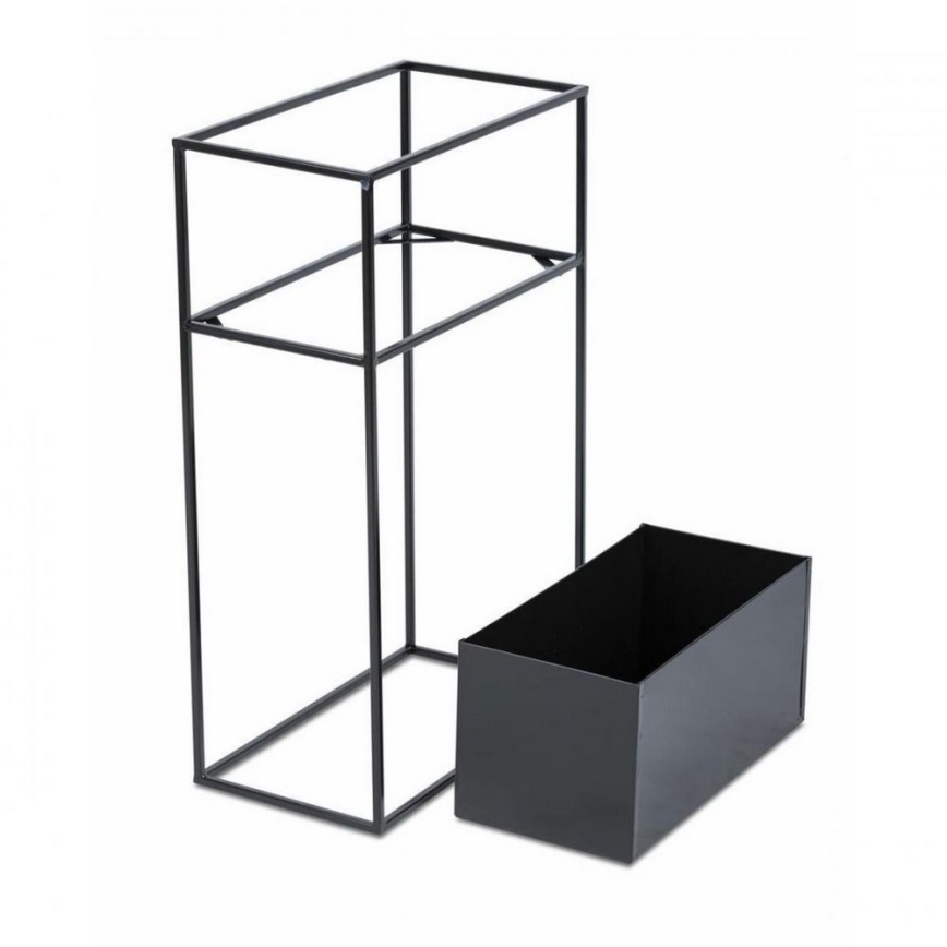 Стойка за цветя 70x44 см черен