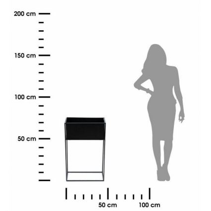 Стойка за цветя 70x44 см черен