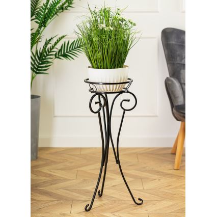 Стойка за цветя 74x34 см черен