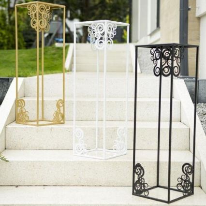 Стойка за цветя 80x24 см черен