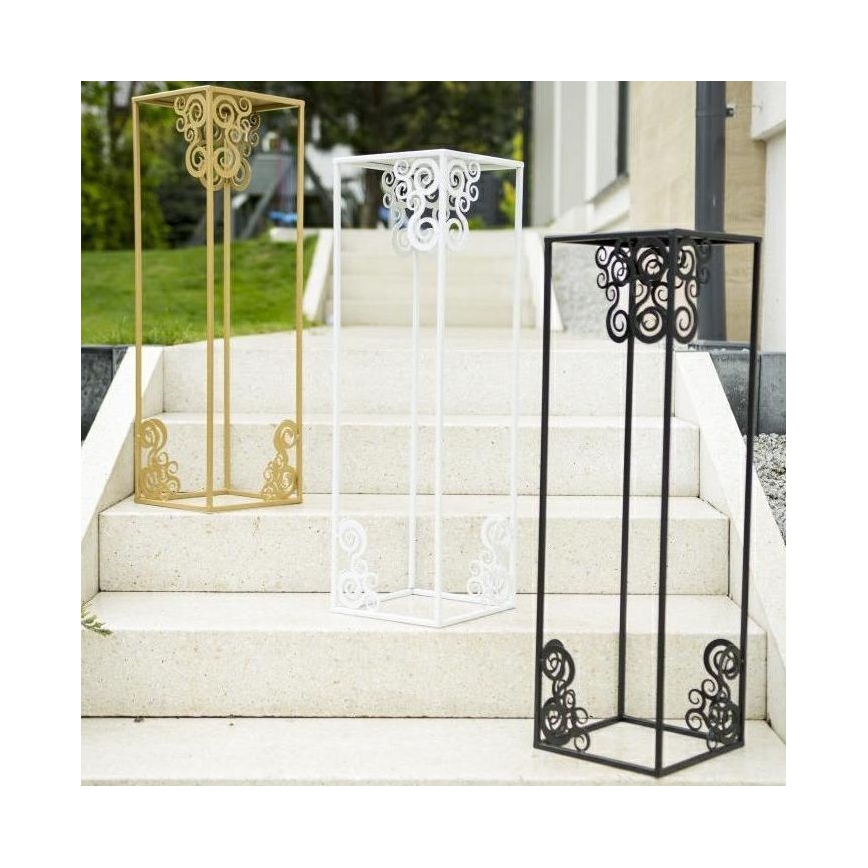 Стойка за цветя 80x24 см черен