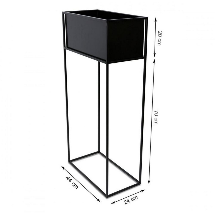 Стойка за цветя 90x44 см черен