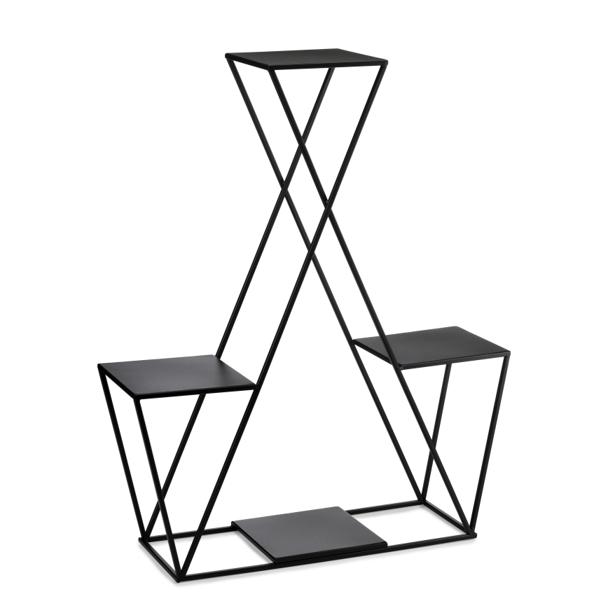 Стойка за цветя 95x78 см черен