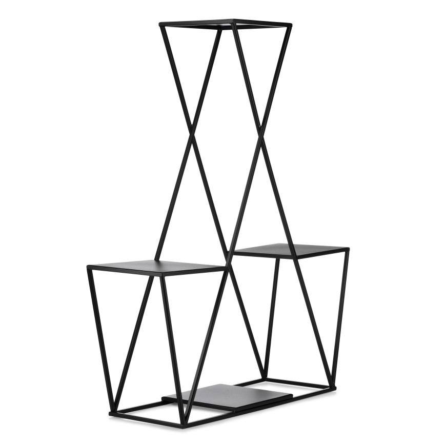 Стойка за цветя 95x78 см черен