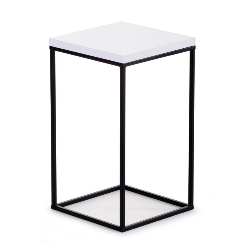 Стойка за цветя BASICLOFT 40x24 бял/черен