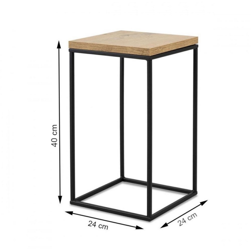 Стойка за цветя BASICLOFT 40x24 черен/кафяв