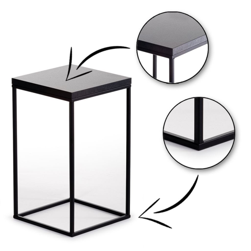 Стойка за цветя BASICLOFT 40x24 черен