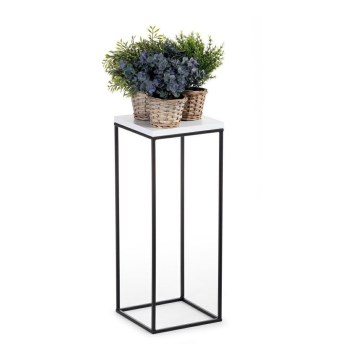Стойка за цветя BASICLOFT 60x24 черен/бял