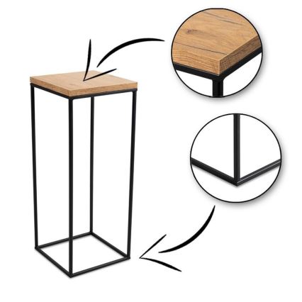 Стойка за цветя BASICLOFT 60x24 черен/кафяв