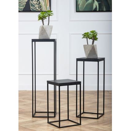 Стойка за цветя BASICLOFT 80x24 черен