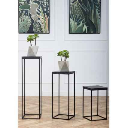 Стойка за цветя BASICLOFT 80x24 черен