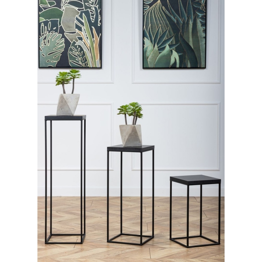 Стойка за цветя BASICLOFT 80x24 черен