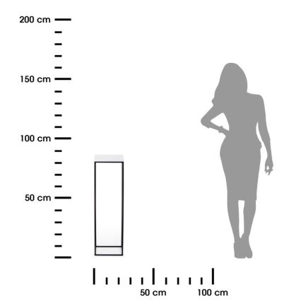Стойка за цветя BASICLOFT 80x24 черен/бял