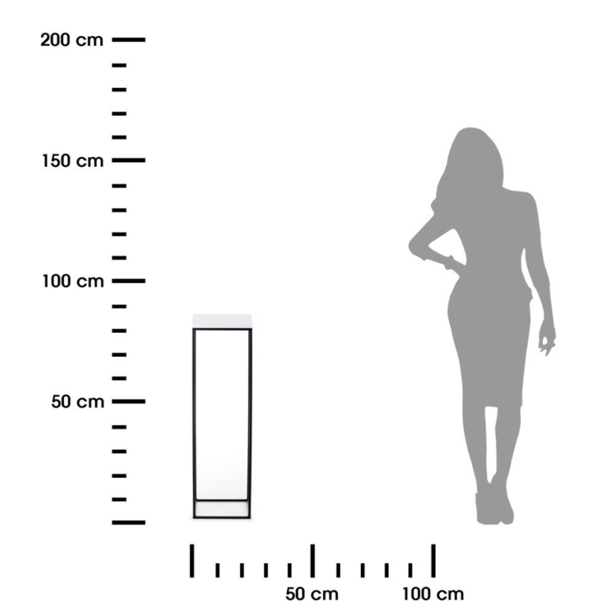 Стойка за цветя BASICLOFT 80x24 черен/бял