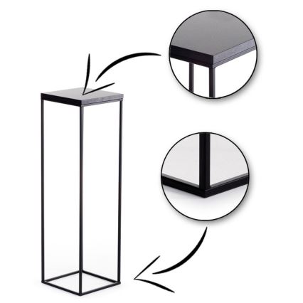 Стойка за цветя BASICLOFT 80x24 черен