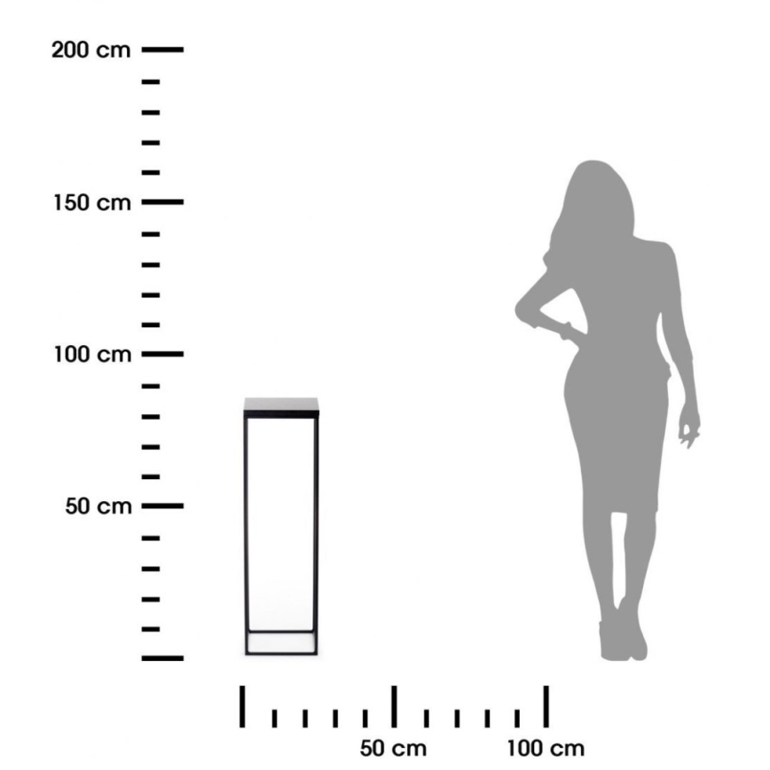 Стойка за цветя BASICLOFT 80x24 черен