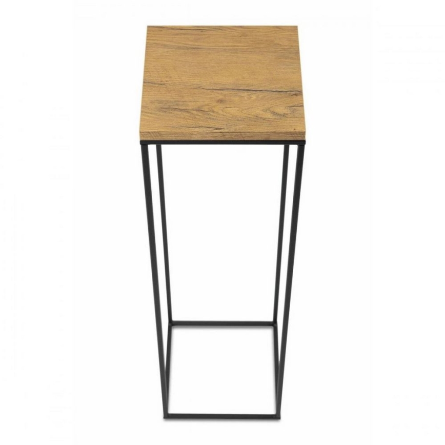 Стойка за цветя BASICLOFT 80x24 черен/кафяв