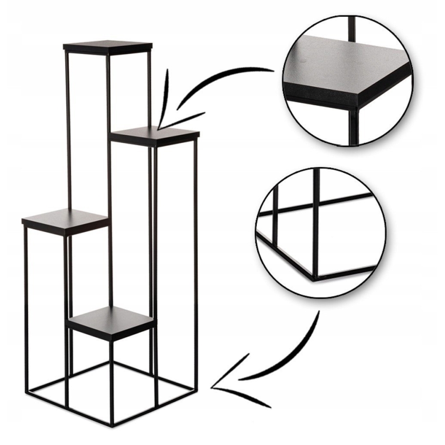 Стойка за цветя KASKADA 110x40 черен