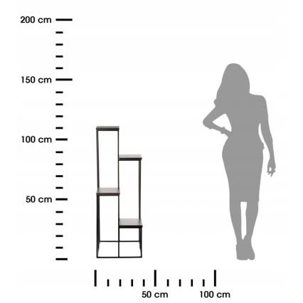 Стойка за цветя KASKADA 110x40 черен