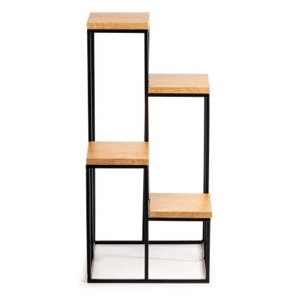 Стойка за цветя KASKADA 70x34 черен/кафяв