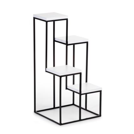 Стойка за цветя KASKADA 70x34 черен/бял