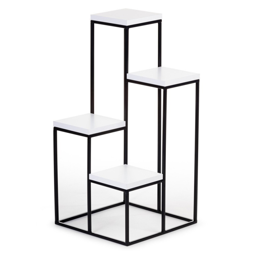 Стойка за цветя KASKADA 70x34 черен/бял