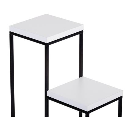 Стойка за цветя KASKADA 70x34 черен/бял