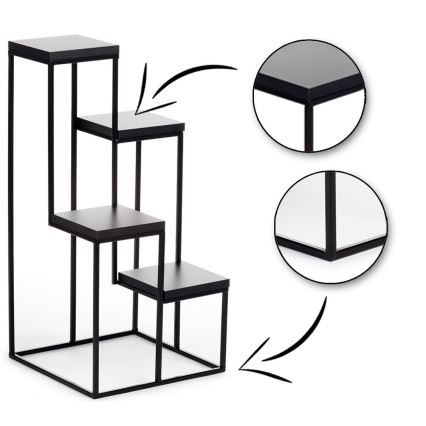 Стойка за цветя KASKADA 70x34 черен