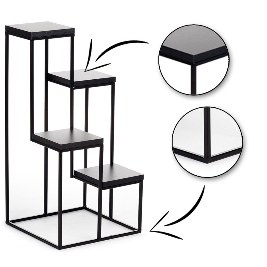 Стойка за цветя KASKADA 70x34 черен