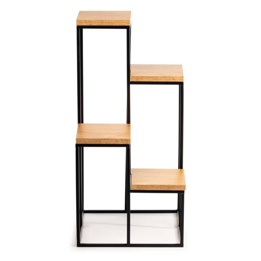 Стойка за цветя KASKADA 70x34 черен/кафяв