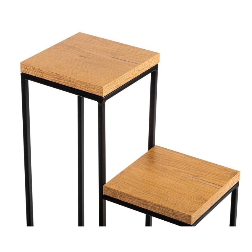 Стойка за цветя KASKADA 70x34 черен/кафяв