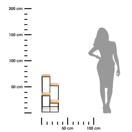 Стойка за цветя KASKADA 70x34 черен/кафяв
