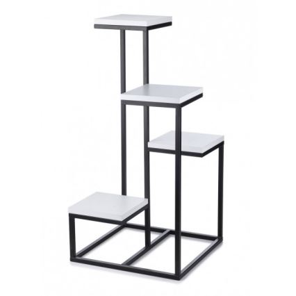 Стойка за цветя KASKADA 79x40 черен/бял