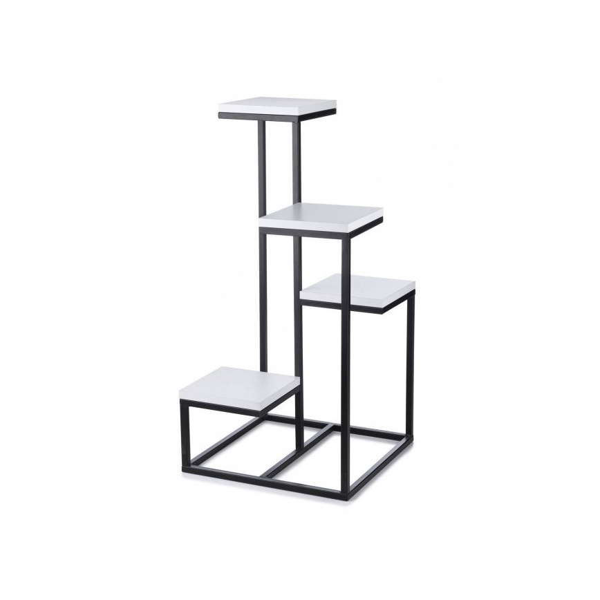 Стойка за цветя KASKADA 79x40 черен/бял