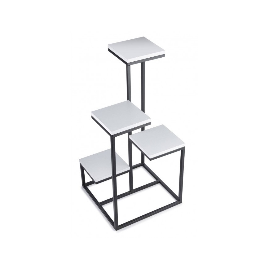 Стойка за цветя KASKADA 79x40 черен/бял