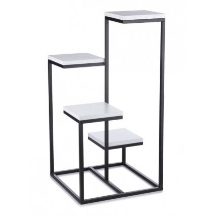 Стойка за цветя KASKADA 79x40 черен/бял