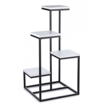 Стойка за цветя KASKADA 79x40 черен/бял