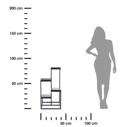 Стойка за цветя KASKADA 79x40 черен