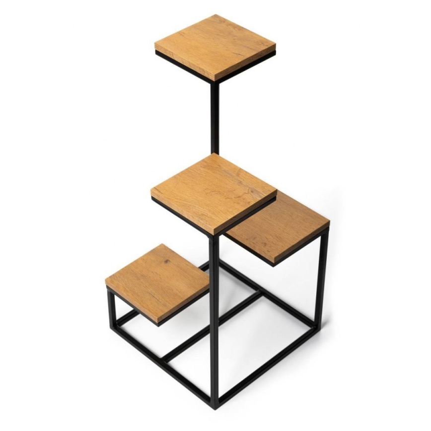 Стойка за цветя KASKADA 79x40 черен/кафяв