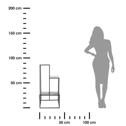 Стойка за цветя KASKADA 85x40 см черен