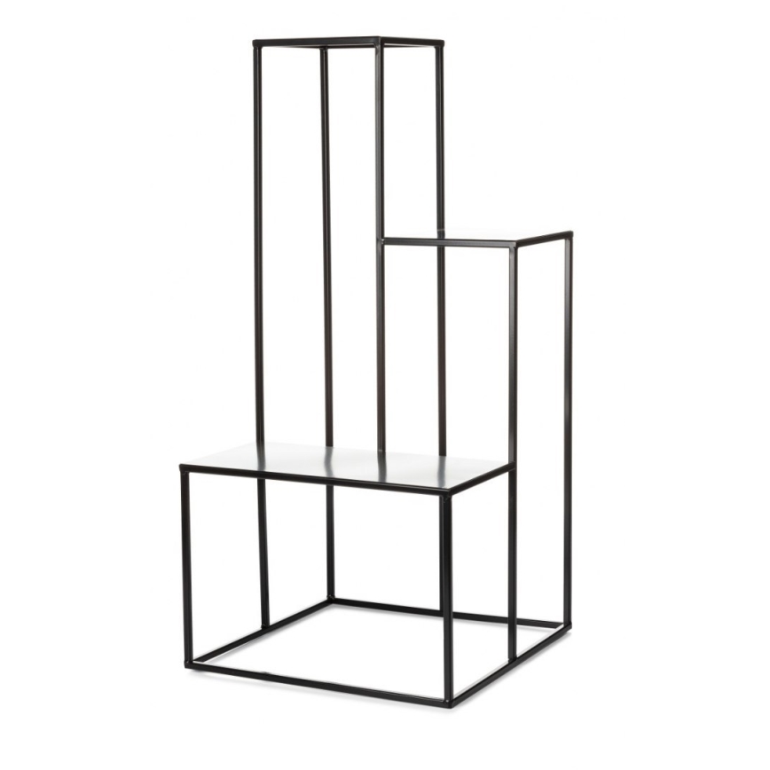 Стойка за цветя KASKADA 85x40 см черен