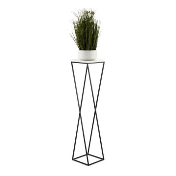 Стойка за цветя LOFT 100x24 см черен/бял