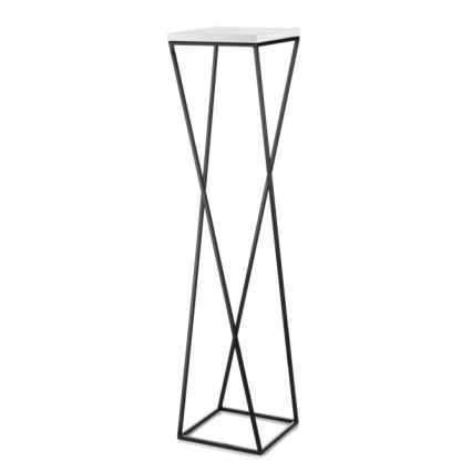 Стойка за цветя LOFT 100x24 см черен/бял