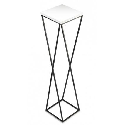 Стойка за цветя LOFT 100x24 см черен/бял