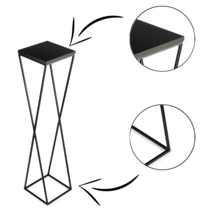 Стойка за цветя LOFT 100x24 см черен