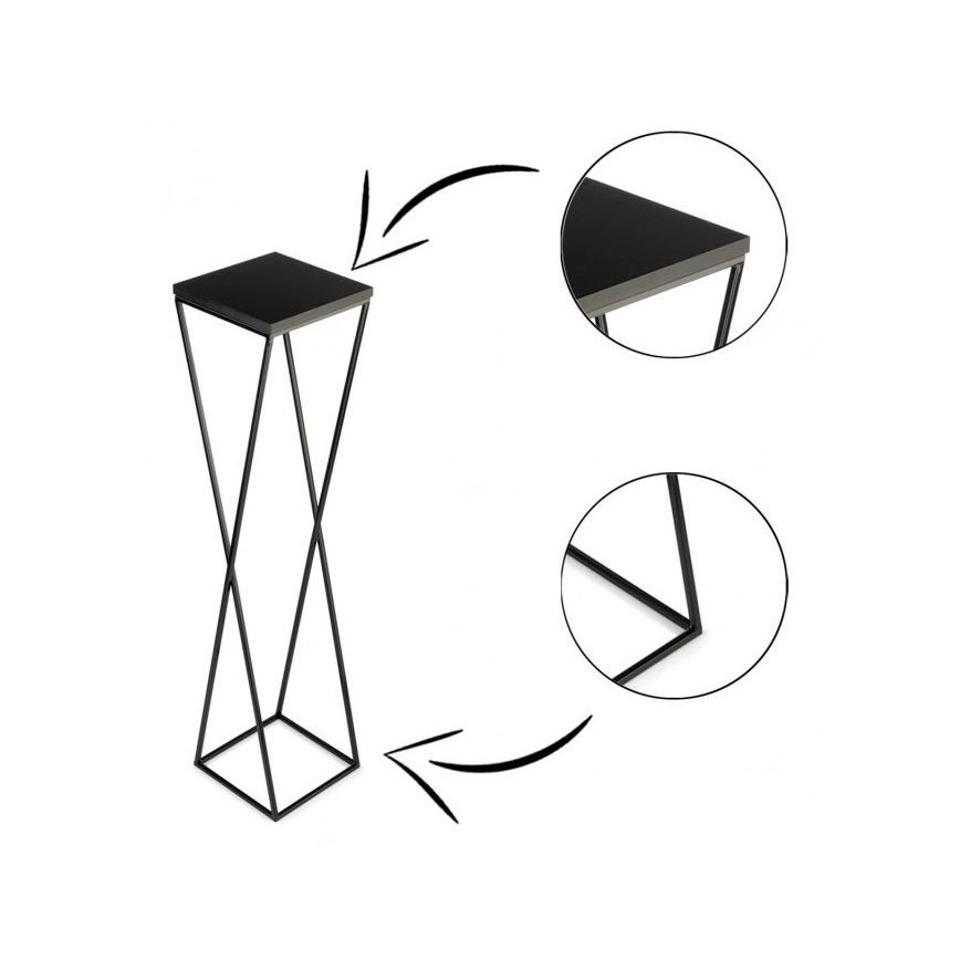 Стойка за цветя LOFT 100x24 см черен