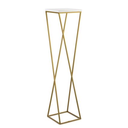 Стойка за цветя LOFT 100x24 см златист/бял