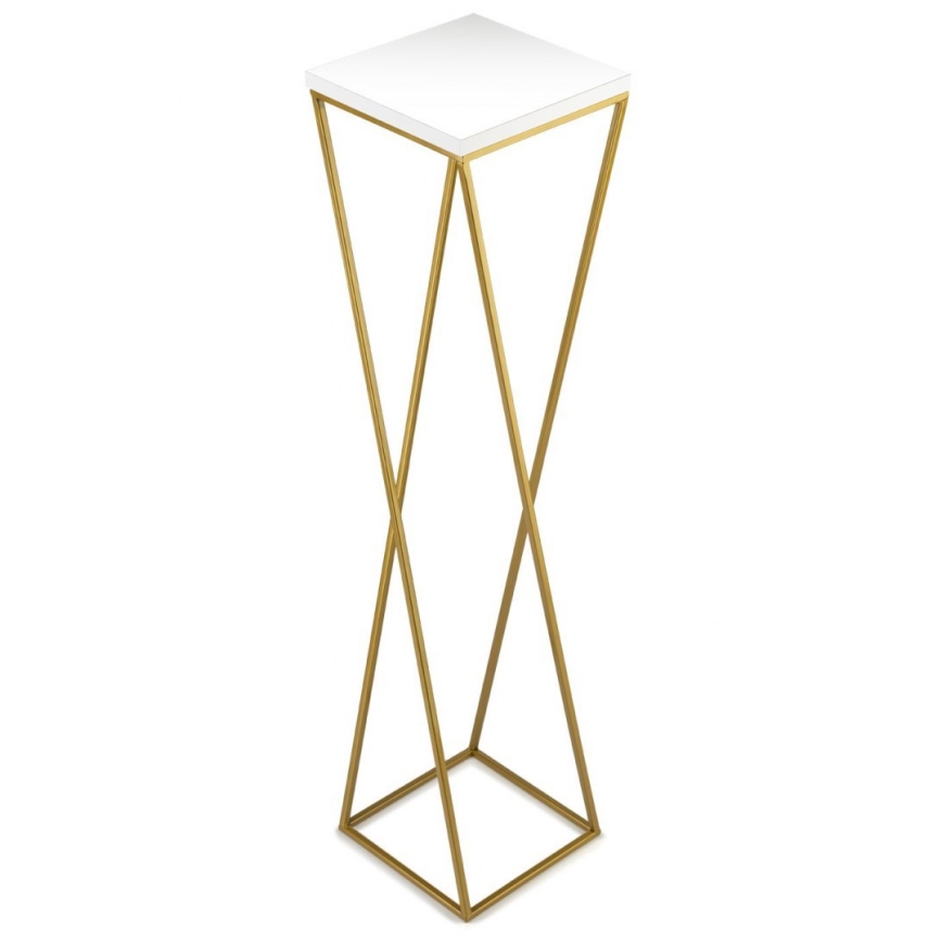 Стойка за цветя LOFT 100x24 см златист/бял