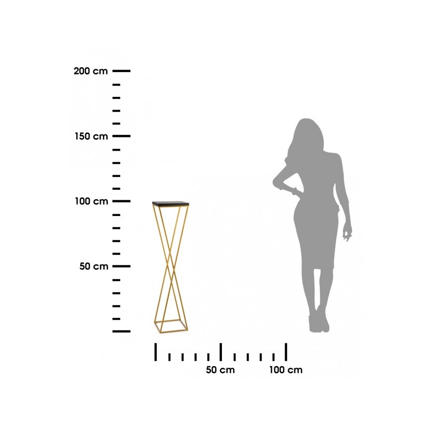 Стойка за цветя LOFT 100x24 см златист/черен