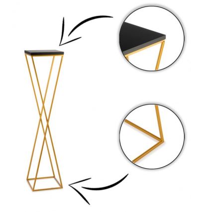 Стойка за цветя LOFT 100x24 см златист/черен